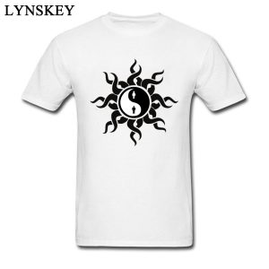 Camisetas con estampado Tribal Yin Yang para hombre y mujer en 3D, camisetas de algodón orgánico de manga corta para hombre, modernas y populares