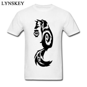 Casual Fox Kitsune Tribal con espíritu linterna Crewneck camisetas y camisetas de verano para niños Eminem Coming Guts camisetas