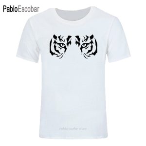 Camiseta Animal Tiger Raptor Tribal Eyes camiseta para hombres shubuzhi nueva impresión de algodón Casual superior camiseta de marca para hombres