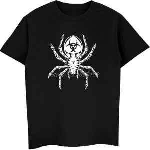 Tarántula Tribal impresa en las camisetas de los hombres Big Black Spider T Shirt verano Camisetas cuello redondo Harajuku Streetwear camisa