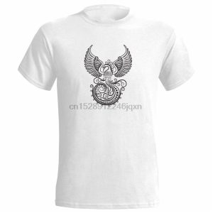 Arte Ornamental Fénix para hombre Camiseta tatuaje pájaro artista tatuajes Tribal presente camiseta de hip hop