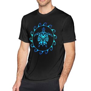 Camiseta maorí Tribal tortuga camiseta 100 algodón verano camiseta hombres lindo XXX impreso de manga corta Camiseta