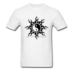 Camiseta Tribal Yin Yang para hombre y mujer, Camiseta lisa de manga corta con estampado de cuello redondo, camisetas 100% de algodón, las últimas camisetas baratas