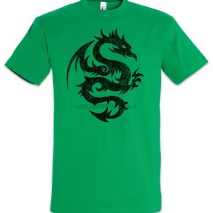 Tribal chino dragón Iii camiseta China símbolo tatuaje nudo Chinesischer Drache