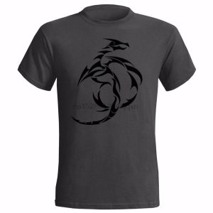 Dragón Tribal (2) Diseño de arte para hombre Camiseta maorí tatuaje estilo chino fuerza nueva Cool camiseta
