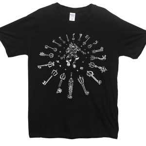 Marca elige tu Keyblade Tribal. Camiseta de manga corta Kingdom Hearts de verano para hombre