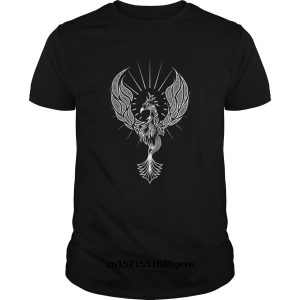 Divertida camiseta Fénix Tribal tatuaje Pájaro de Fuego naciente camiseta hombres camiseta