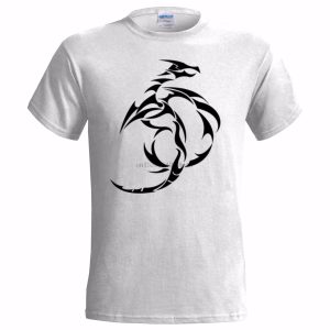 Dragón TRIBAL (2) camiseta de diseño de arte para hombre, estilo de tatuaje MAORI, camiseta de dibujos animados de fuerza china, nueva camiseta Unisex de moda para hombre
