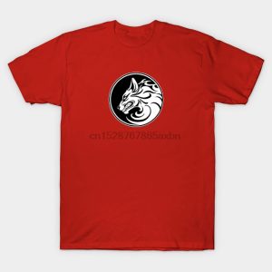 Gruñendo blanco y negro Lobo círculo T camisa Lobo camiseta Lobo lobos tribu Lobo perro husky perro Lobo tatuaje Lobo